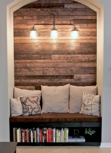 wood wall detail, wood wall nook